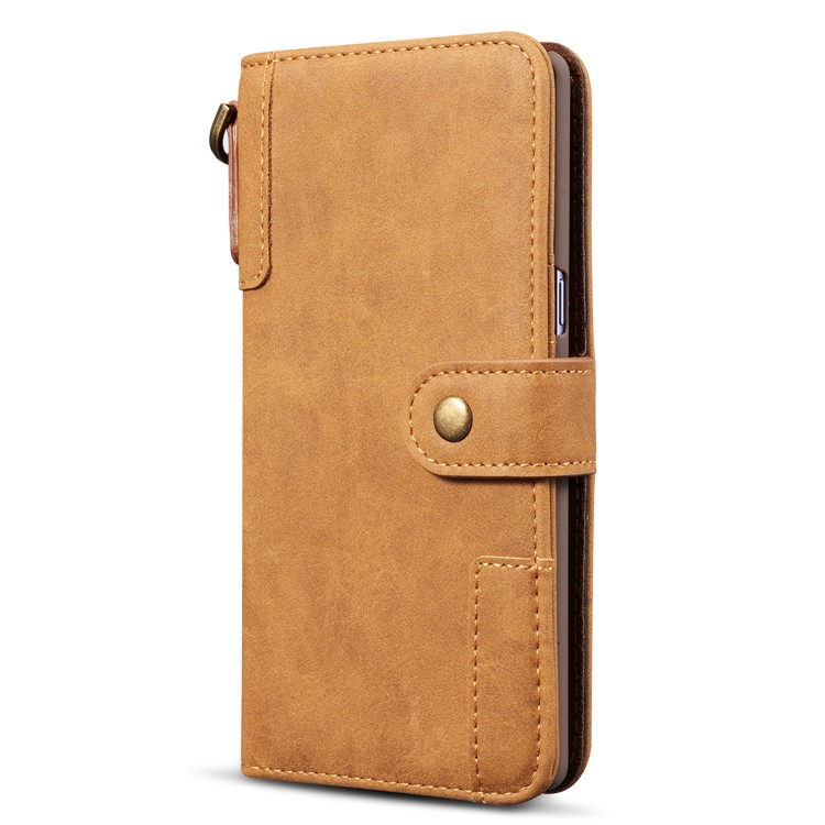 For Samsung Galaxy Note 8 SM-N950 Retro Style Spilt Leather Wallet Stand Mobile Phone Shell - Brown-12