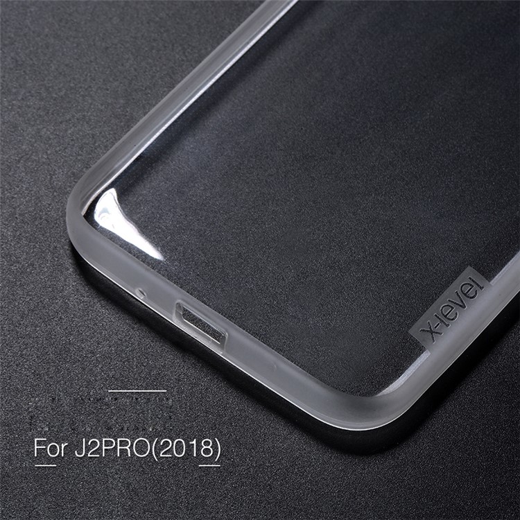 X-LEVEL Soft TPU Protective Mobile Phone Case for Samsung Galaxy J2 Pro 2018 - Transparent-4