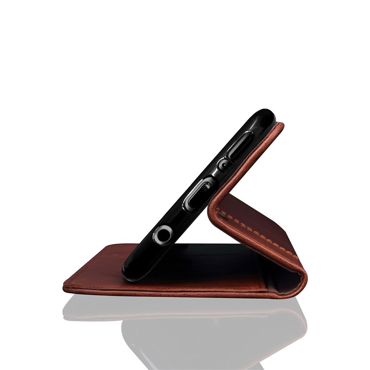 Crazy Horse Retro Leather Phone Cover with Card Slot for Samsung Galaxy S9 Plus G965 - Brown-6