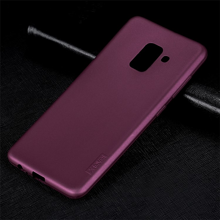 X-LEVEL Guardian Series Frosted TPU Phone Cover for Samsung Galaxy A8 (2018) - Wine Red-1