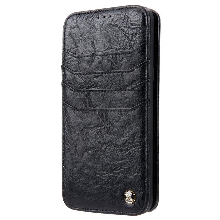CMAI2 Retro Textured Leather Multi-slot Folio Flip Case for Samsung Galaxy S8 G950 - Black-2