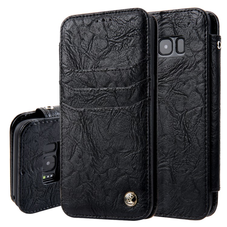 CMAI2 Retro Textured Leather Multi-slot Protective Case for Samsung Galaxy S8 Plus G955 - Black-1