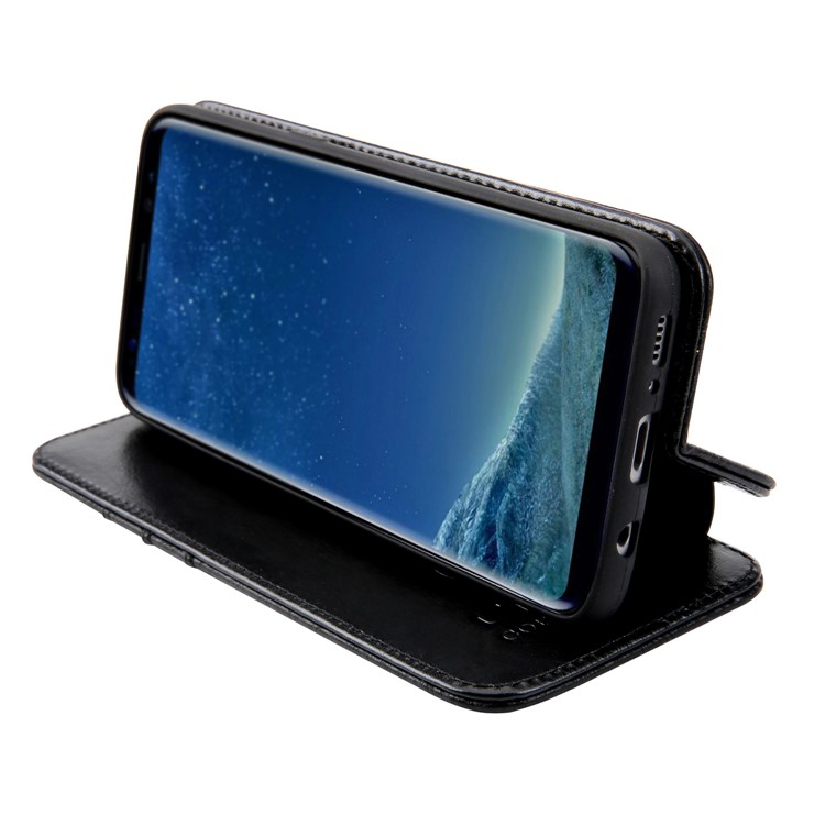 CMAI2 Retro Textured Leather Multi-slot Protective Case for Samsung Galaxy S8 Plus G955 - Black-9