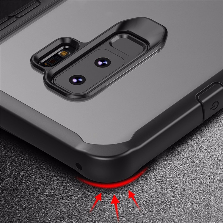 Drop-proof Hybrid PC and TPU Mobile Case for Samsung Galaxy S9+ - Black-5
