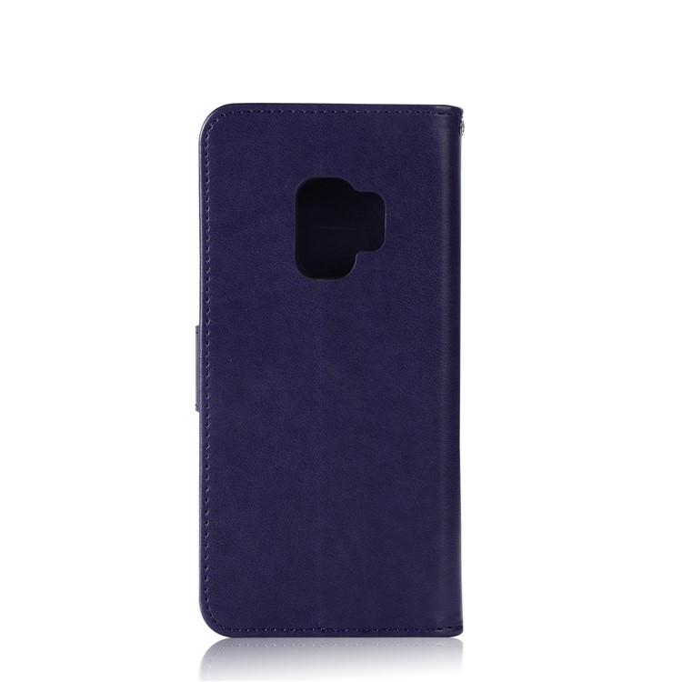 Imprint Owl Dream Catcher Pattern PU Leather Wallet Mobile Case for Samsung Galaxy S9 - Purple-3