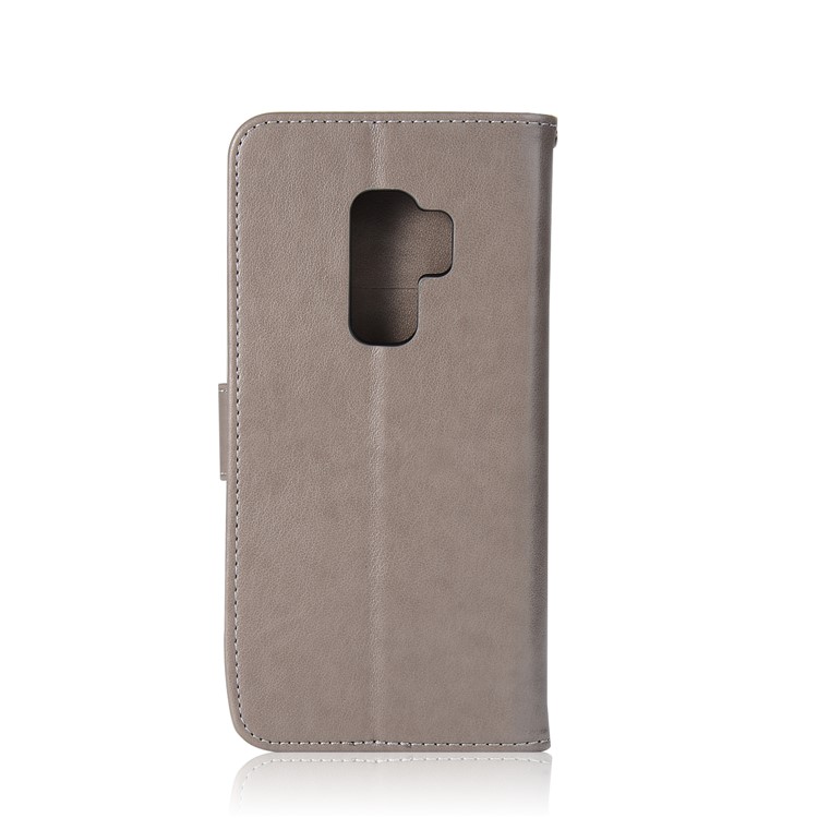 Imprint Dream Catcher Owl Magnetic Wallet PU Leather Stand Case for Samsung Galaxy S9+ G965 - Grey-3