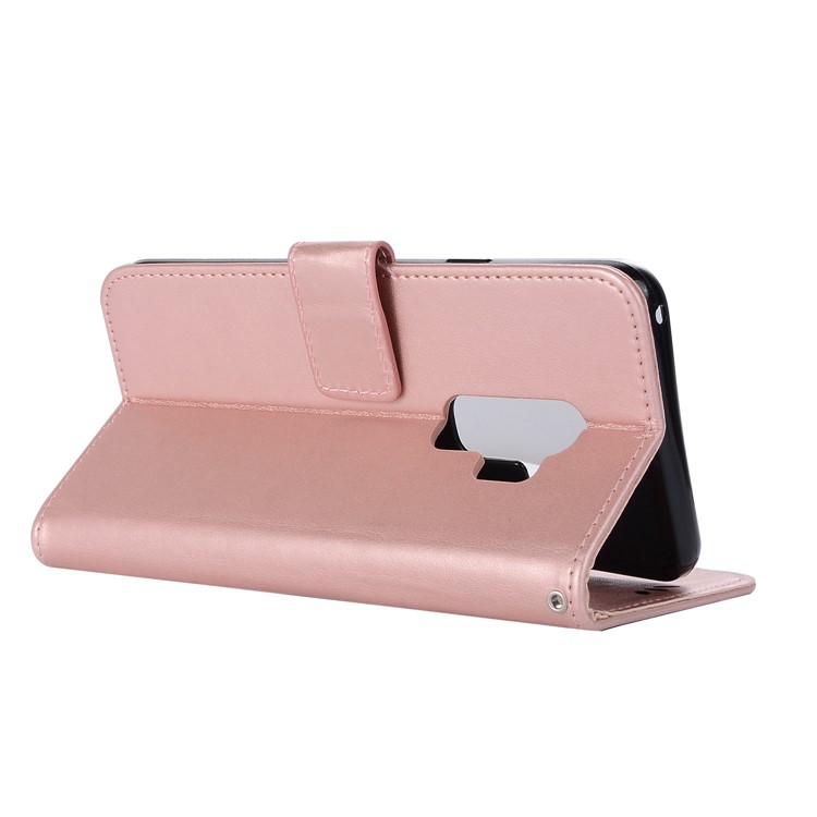 Imprint Dream Catcher Owl Magnetic Wallet PU Leather Stand Shell for Samsung Galaxy S9+ G965 - Rose Gold-5