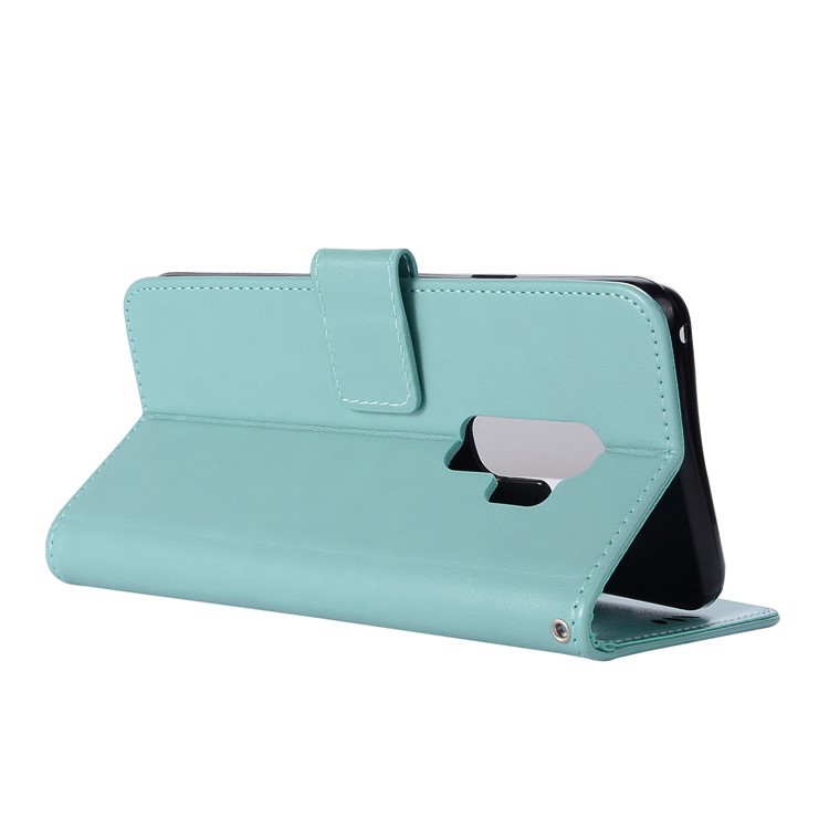 Imprint Dream Catcher Owl Magnetic Wallet PU Leather Stand Mobile Phone Cover for Samsung Galaxy S9+ G965 - Cyan-5