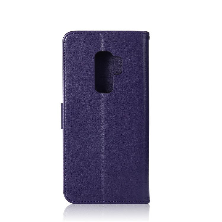 Imprint Dream Catcher Owl Magnetic Wallet PU Leather Stand Protective Casing for Samsung Galaxy S9+ G965 - Purple-3