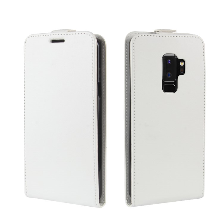 For Samsung Galaxy S9 Plus G965 Crazy Horse Texture Vertical Flip Leather Cover with Card Slot - White-2