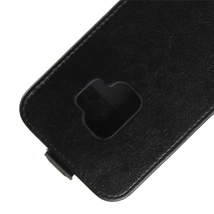 Crazy Horse Texture Vertical Flip Card Holder Leather Case for Samsung Galaxy S9 - Black-3