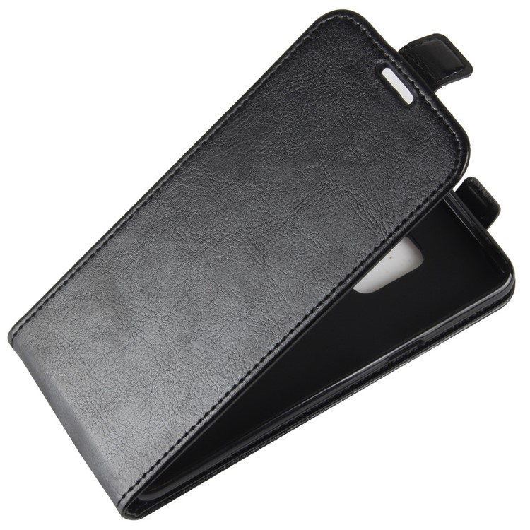 Crazy Horse Texture Vertical Flip Card Holder Leather Case for Samsung Galaxy S9 - Black-4