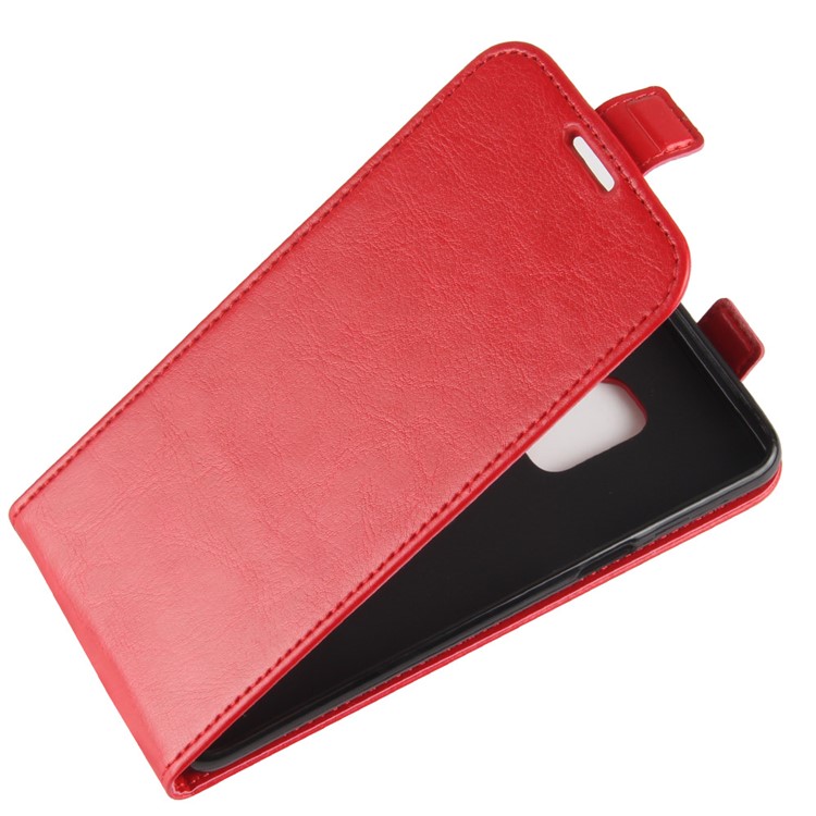 Crazy Horse Texture Vertical Flip Protective Leather Mobile Case for Samsung Galaxy S9 G960 - Red-4