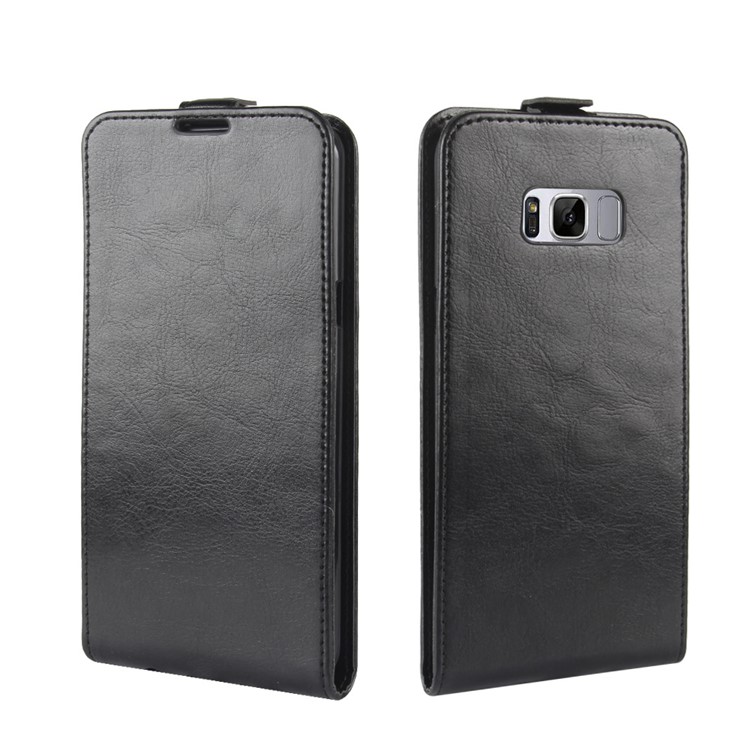 Crazy Horse Vertical Flip Leather Mobile Case with Card Slot for Samsung Galaxy S8 Plus SM-G955 - Black-2