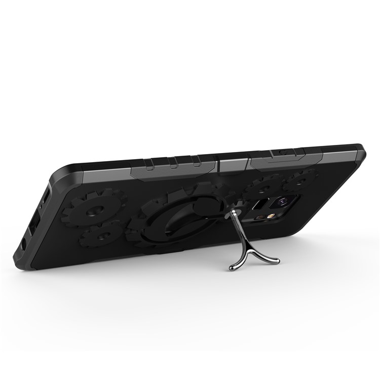 Mechanical Gear PC+TPU Hybrid Kickstand Cover for Samsung Galaxy S9 - Black-4