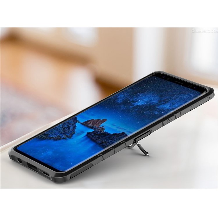Mechanical Gear PC+TPU Hybrid Kickstand Cover for Samsung Galaxy S9 - Black-7