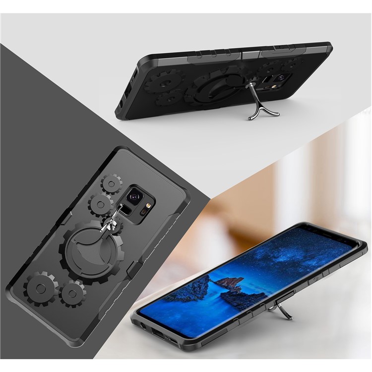 Cool Gear PC+TPU Hybrid Kickstand Case with Armband for Samsung Galaxy S9 - Black-11