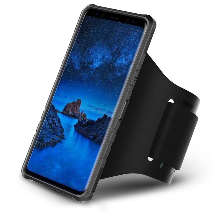 Cool Gear PC+TPU Hybrid Kickstand Case with Armband for Samsung Galaxy S9 - Black-2