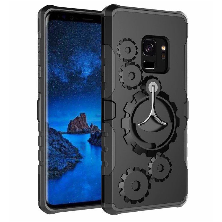 Cool Gear PC+TPU Hybrid Kickstand Case with Armband for Samsung Galaxy S9 - Black-3
