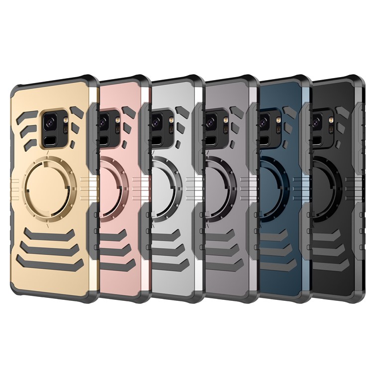 Shockproof Hybrid PC + TPU Magnetic Phone Case with Sports Armband for Samsung Galaxy S9 - Black-10