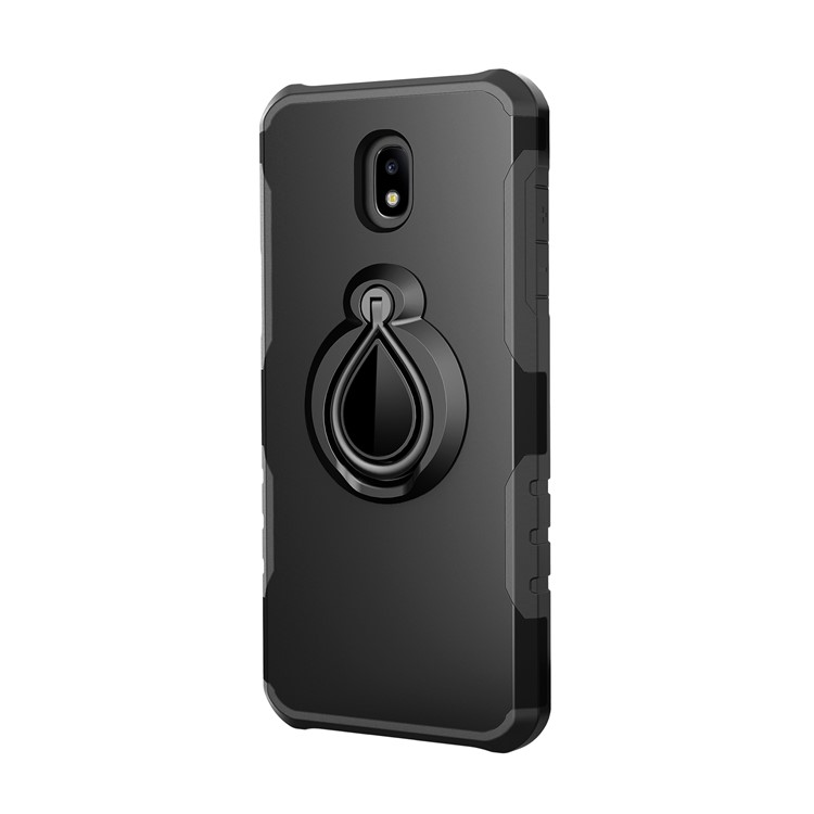 360° Rotating Kickstand PC + TPU Hybrid Case for Samsung Galaxy J5 (2017) EU Version / J5 Pro (2017) (Built-in Metal Sheet) - Black-11