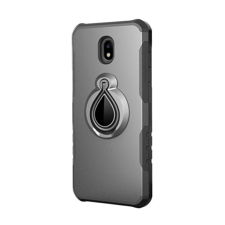 360° Rotating Kickstand PC + TPU Hybrid Casing for Samsung Galaxy J5 (2017) EU Version / J5 Pro (2017) (Built-in Metal Sheet) - Grey-2