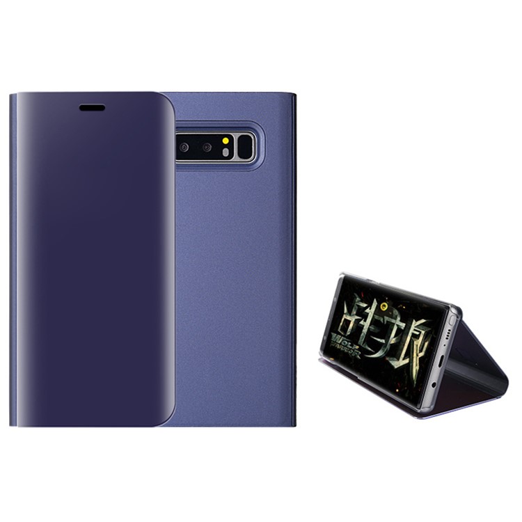 

Plated Mirror Surface Leather Stand Mobile Phone Cover for Samsung Galaxy Note 8 SM-N950 - Purple