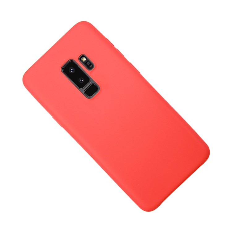 Matte Soft TPU Back Cover for Samsung Galaxy S9 Plus G965 - Red-5