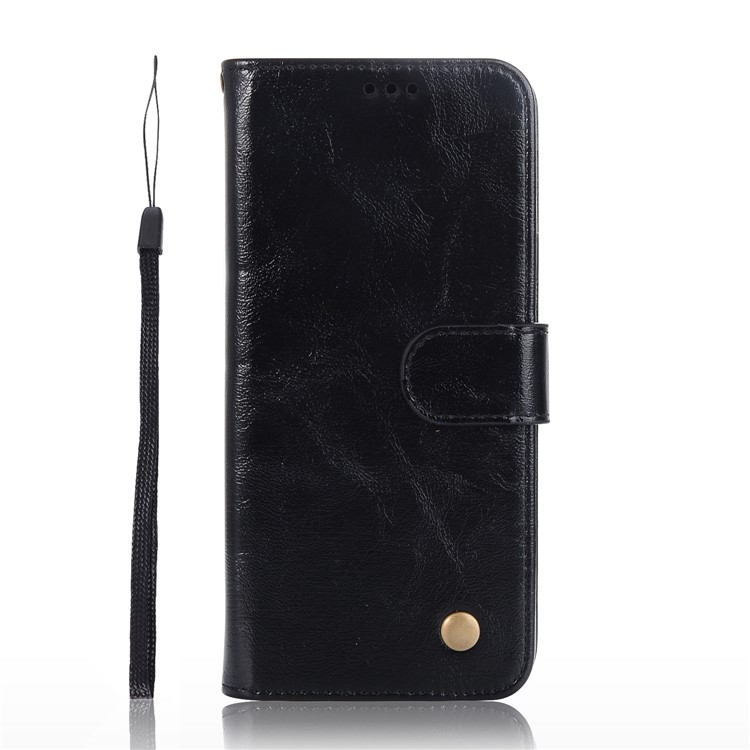 Premium Vintage PU Leather Stand Wallet Case for Samsung Galaxy S9+ G965 - Black-2