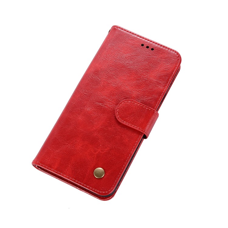 Premium Vintage PU Leather Stand Wallet Shell for Samsung Galaxy S9+ G965 - Red-7