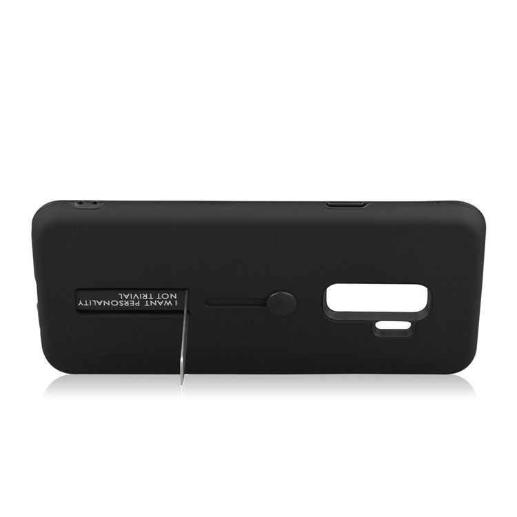 ANGIBABE Matte TPU + PC Hybrid Case with Kickstand for Samsung Galaxy S9+ - Black-4