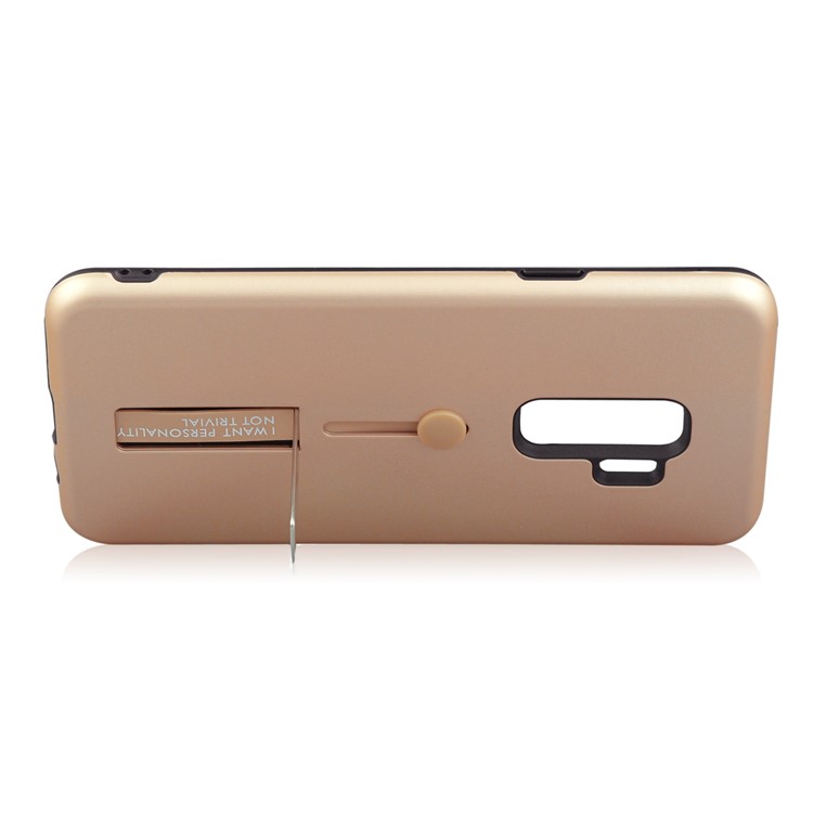ANGIBABE Matte TPU + PC Hybrid Casing with Kickstand for Samsung Galaxy S9+ G965 - Rose Gold-4
