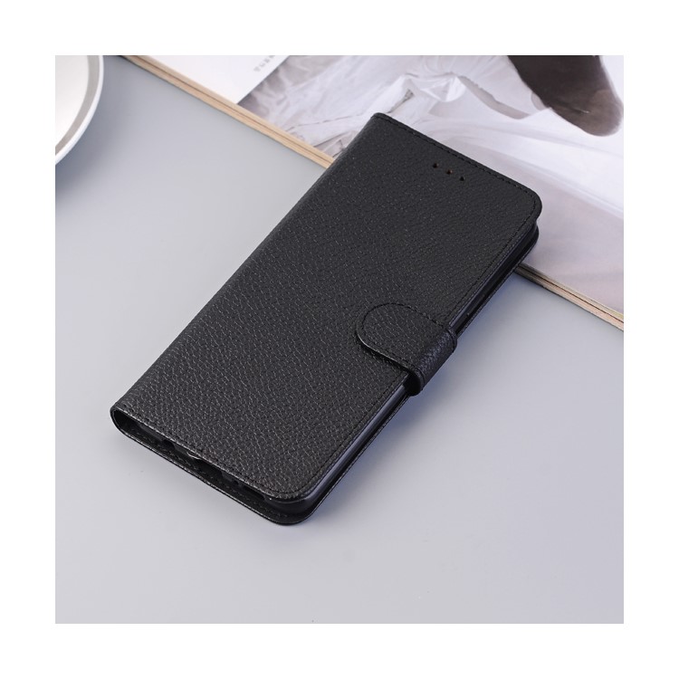 Litchi Texture PU Leather Wallet Stand Phone Case for Samsung Galaxy S9 Plus - Black-2