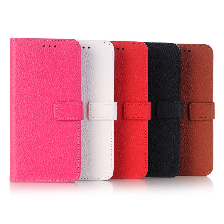 Litchi Texture Wallet Stand Leather Mobile Phone Case for Samsung Galaxy S9 G960 - Black-10