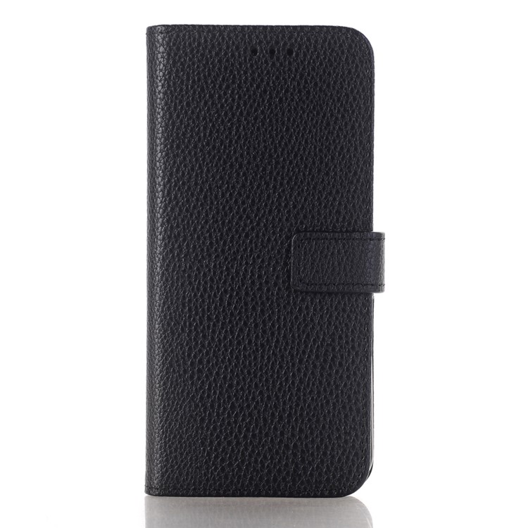 Litchi Texture Wallet Stand Leather Mobile Phone Case for Samsung Galaxy S9 G960 - Black-5