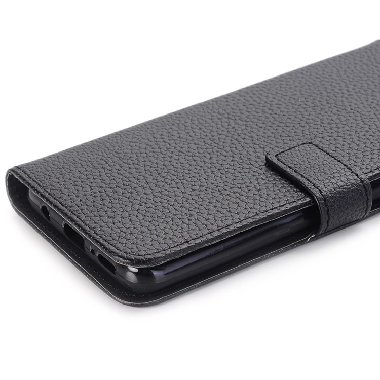 Litchi Texture Wallet Stand Leather Mobile Phone Case for Samsung Galaxy S9 G960 - Black-7