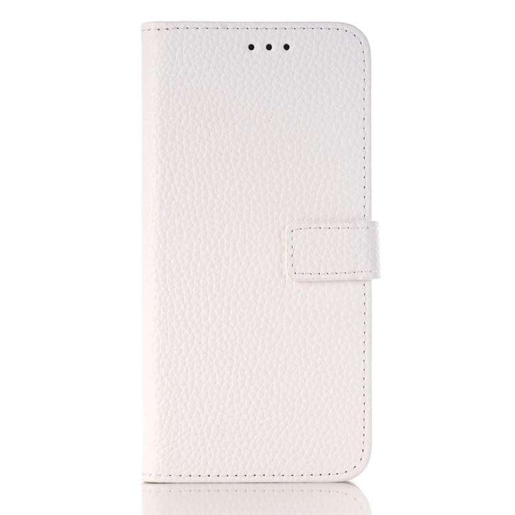 Litchi Texture PU Leather Wallet Stand Mobile Phone Shell for Samsung Galaxy S9 G960 - White-5