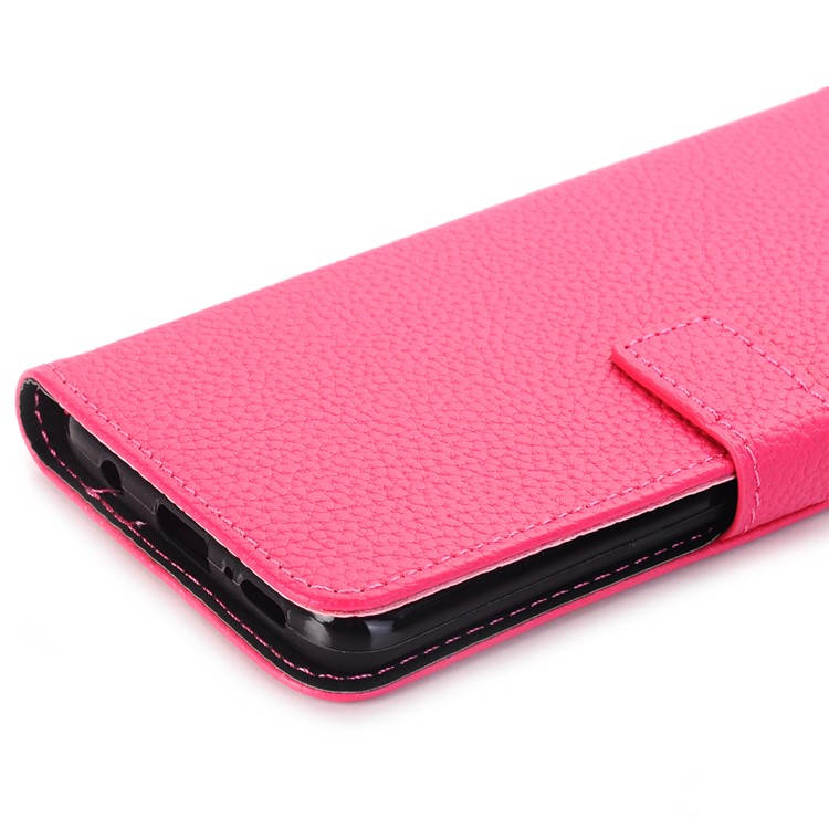 Litchi Texture Wallet Stand Leather Phone Casing for Samsung Galaxy S9 G960 - Rose-7