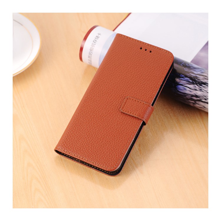 

Litchi Texture Card Держатель Кожаный Защитный Чехол Для Галактики Samsung S9 - Коричневый