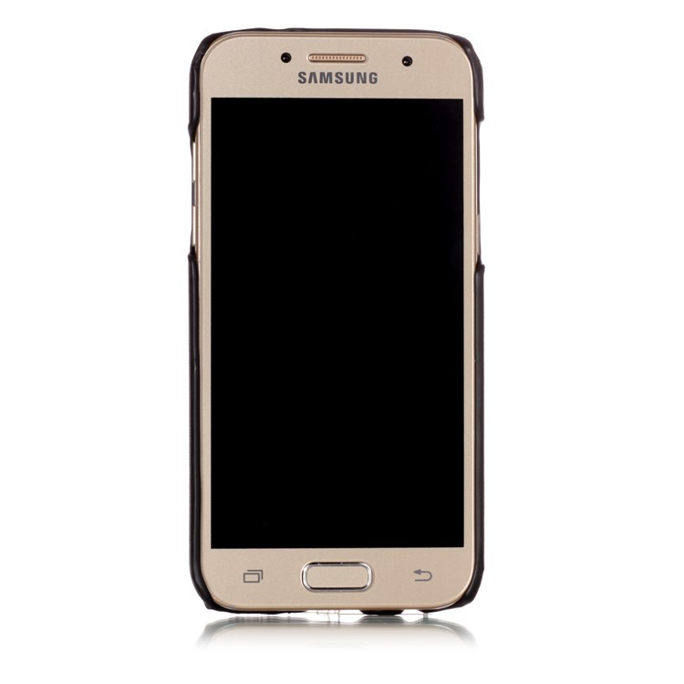 Contrast Color PU Leather Coated PC Back Case for Samsung Galaxy A3 (2017) - Black-3