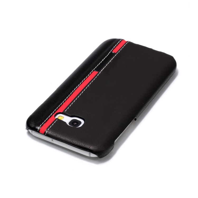Contrast Color PU Leather Coated PC Back Casing for Samsung Galaxy A5 (2017) A520F - Black-5