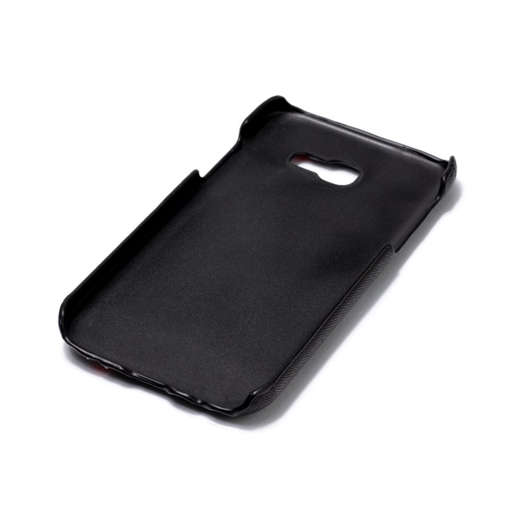 Contrast Color PU Leather Coated PC Back Casing for Samsung Galaxy A5 (2017) A520F - Black-6