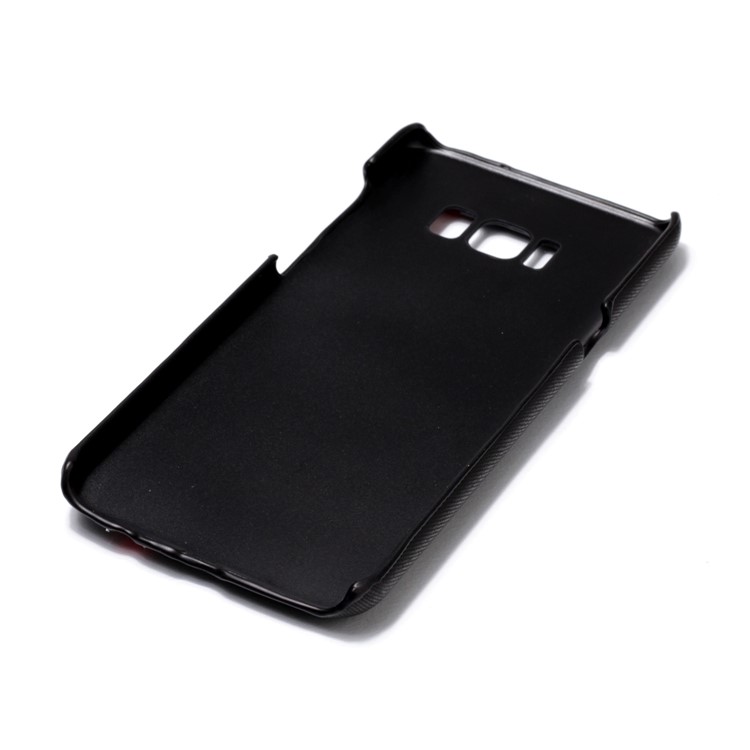 Contrast Color PU Leather Coated PC Back Casing for Samsung Galaxy S8 Plus SM-G955 - Black-6