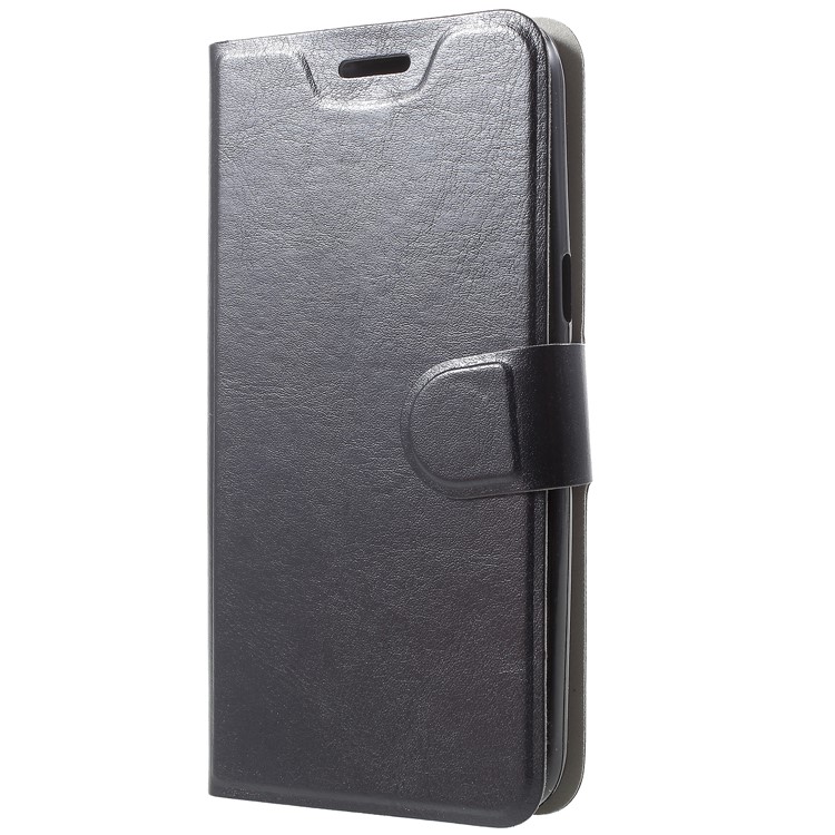 Crazy Horse Magnetic Stand Card Slot Leather Mobile Phone Case for Samsung Galaxy J2 Pro 2018 - Black-3