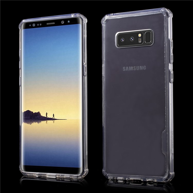 Drop-resistant PC + TPU Hybrid Phone Case for Samsung Galaxy Note 8 SM-N950 - Transparent-1