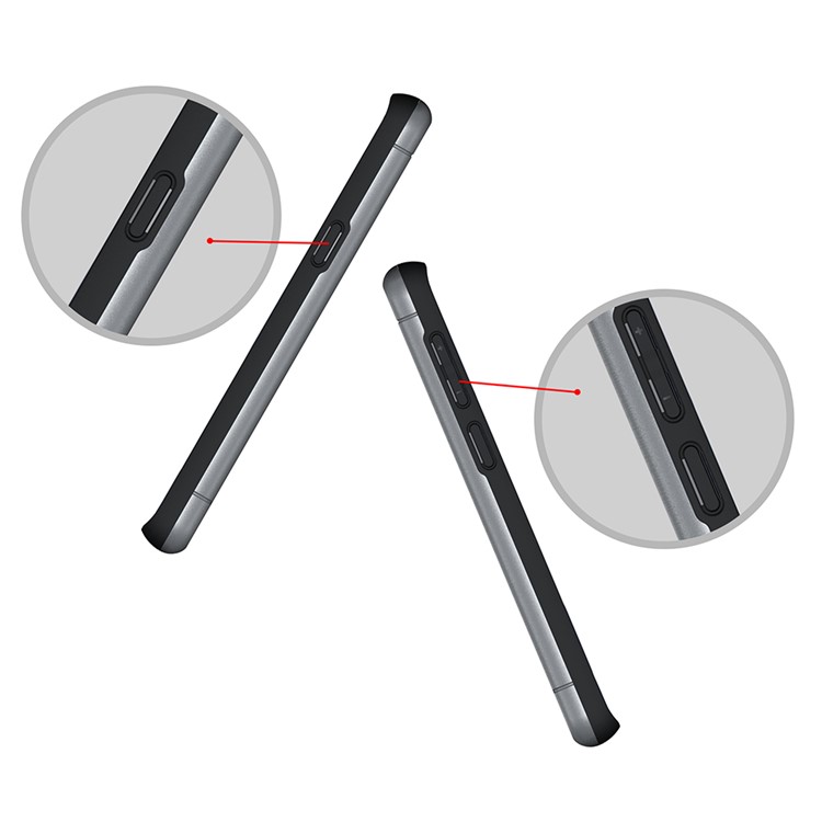 Brushed PC + TPU Hybrid Kickstand Cover with Card Slot for Samsung Galaxy S9 G960 - Grey-13