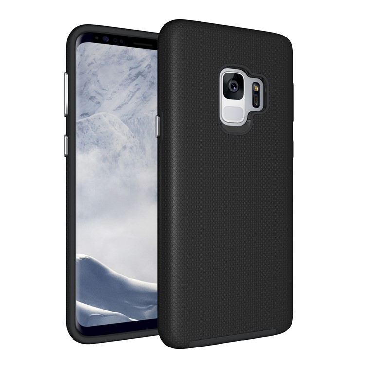 Anti-skid PC + TPU Hybrid Armor Case for Samsung Galaxy S9 - Black-2