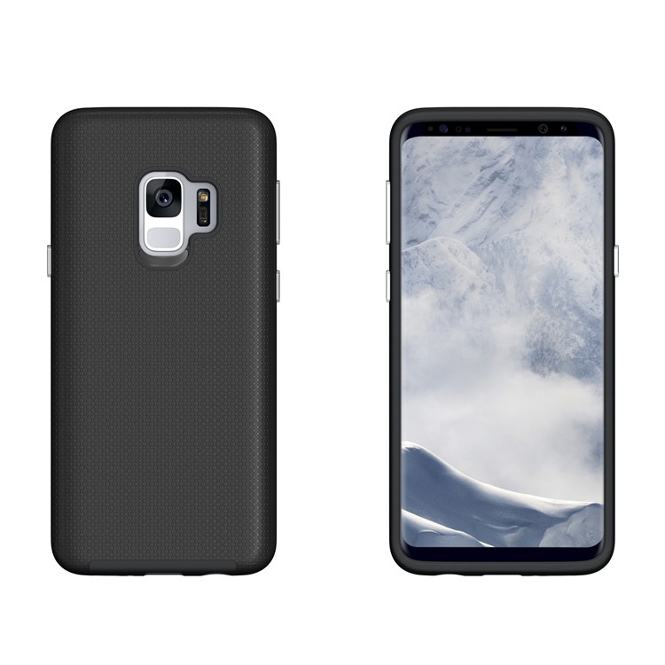 Anti-skid PC + TPU Hybrid Armor Case for Samsung Galaxy S9 - Black-3