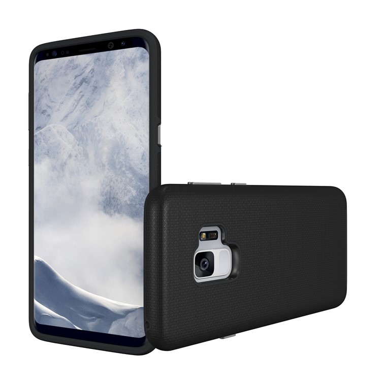 Anti-skid PC + TPU Hybrid Armor Case for Samsung Galaxy S9 - Black-5