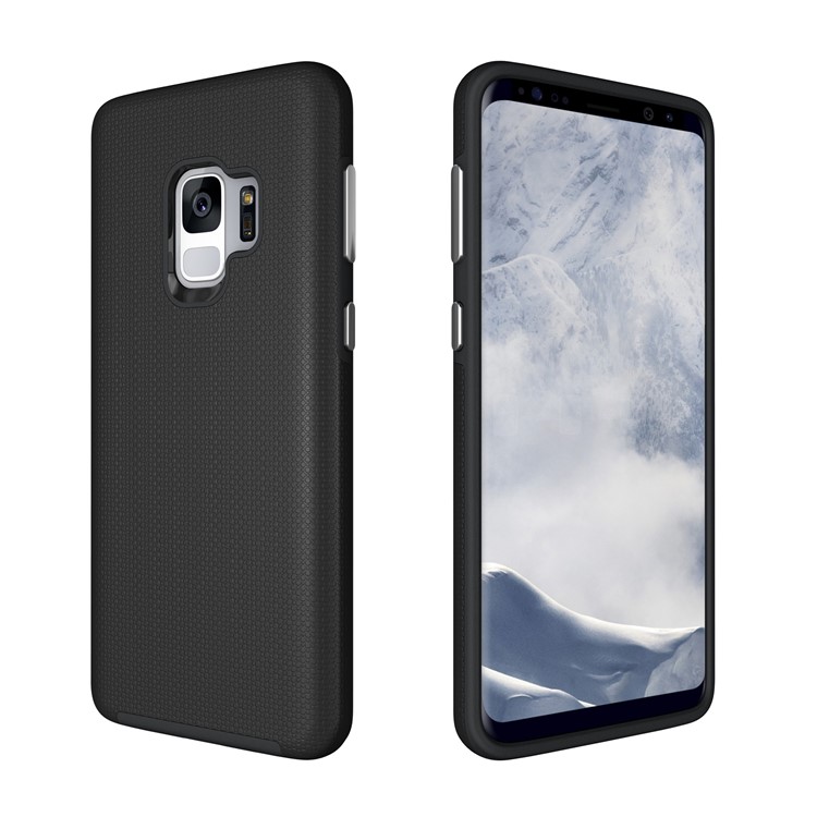 Anti-skid PC + TPU Hybrid Armor Case for Samsung Galaxy S9 - Black-6